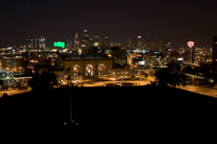 Union Station with night time downtown Kansas City Skyline