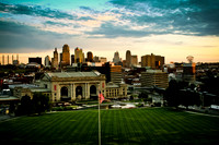Union Station with downtown Kansas City Skyline